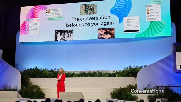 Meta Conversations 2026 keynote stage in London