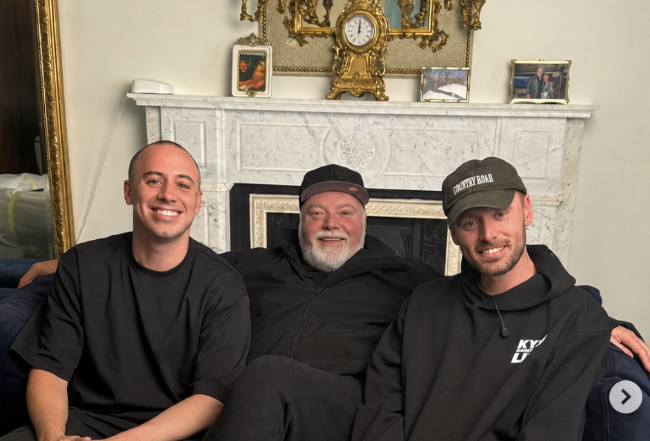 Kyle Sandilands with AIIMS Creator Hub team during production of At Home With Kyle documentary