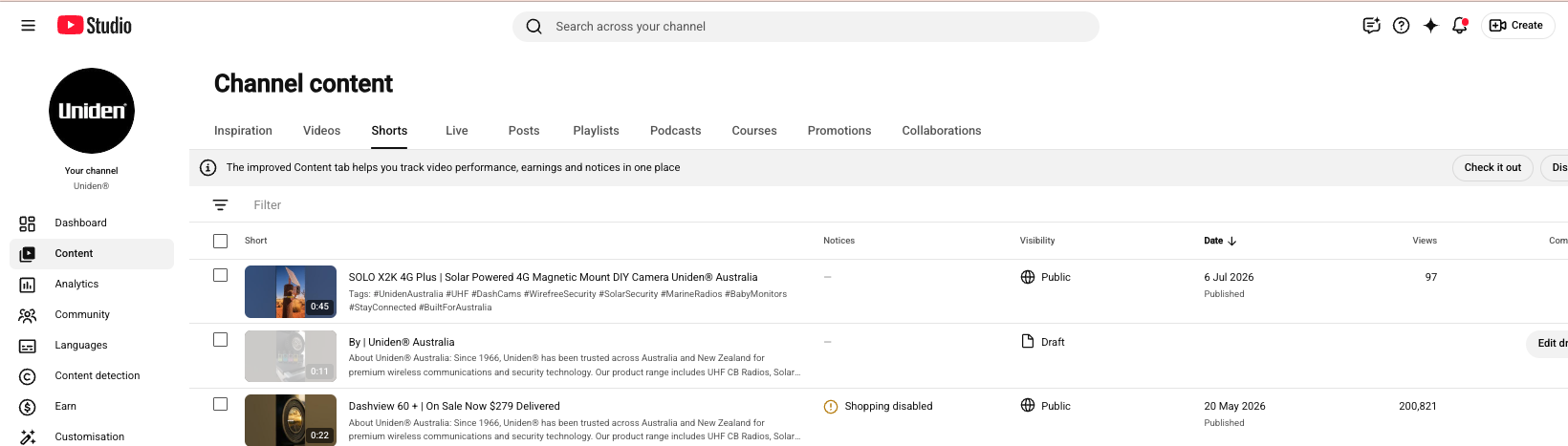 Google Merchant Center brand logo and social profile settings area