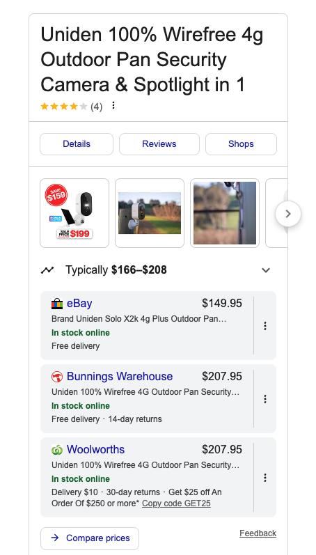 Google Merchant Center product feed optimisation dashboard showing product listing and feed overview