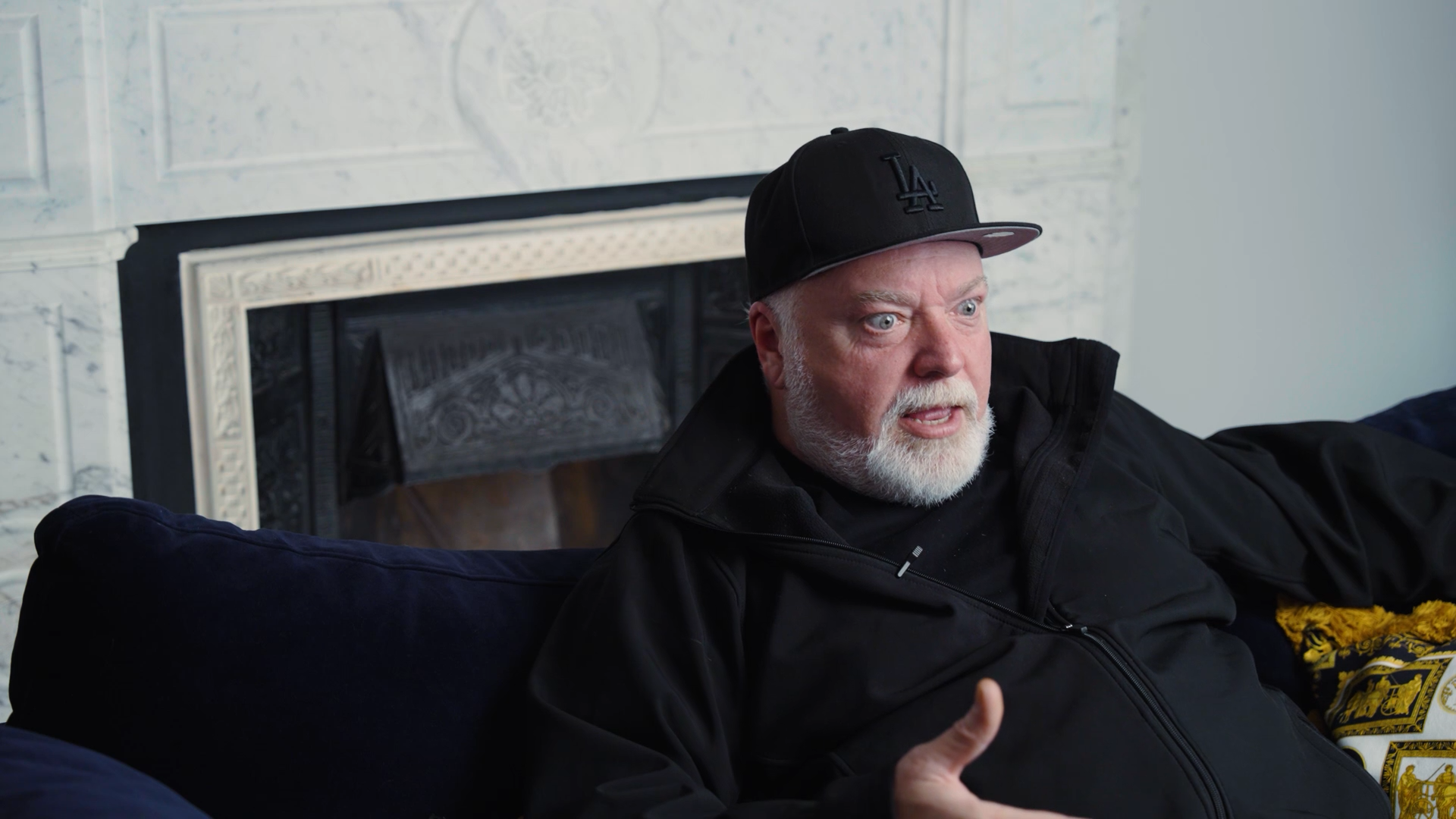 Kyle Sandilands with the AIIMS Creator Hub production team during filming for At Home With Kyle