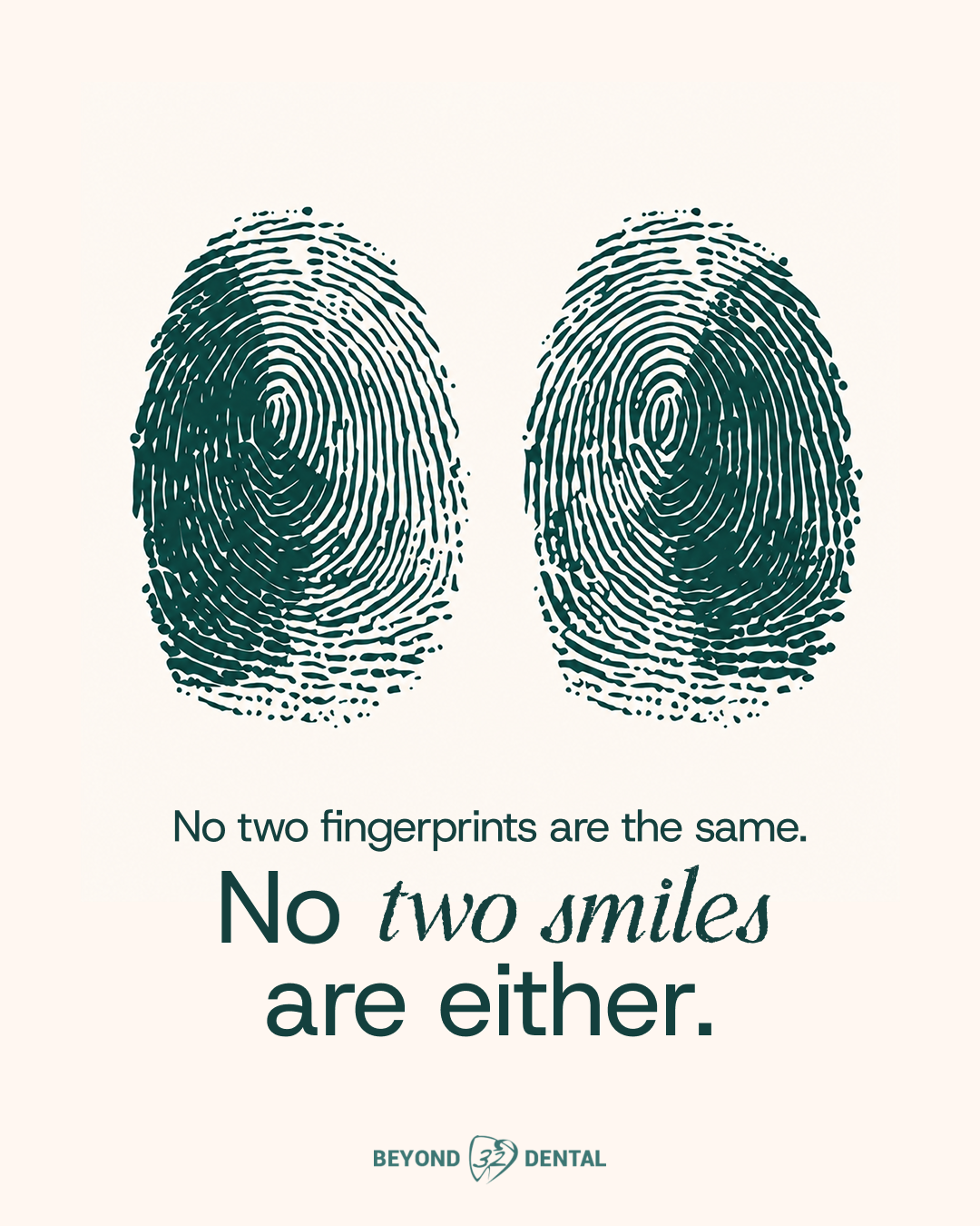 Beyond 32 — No two fingerprints are the same