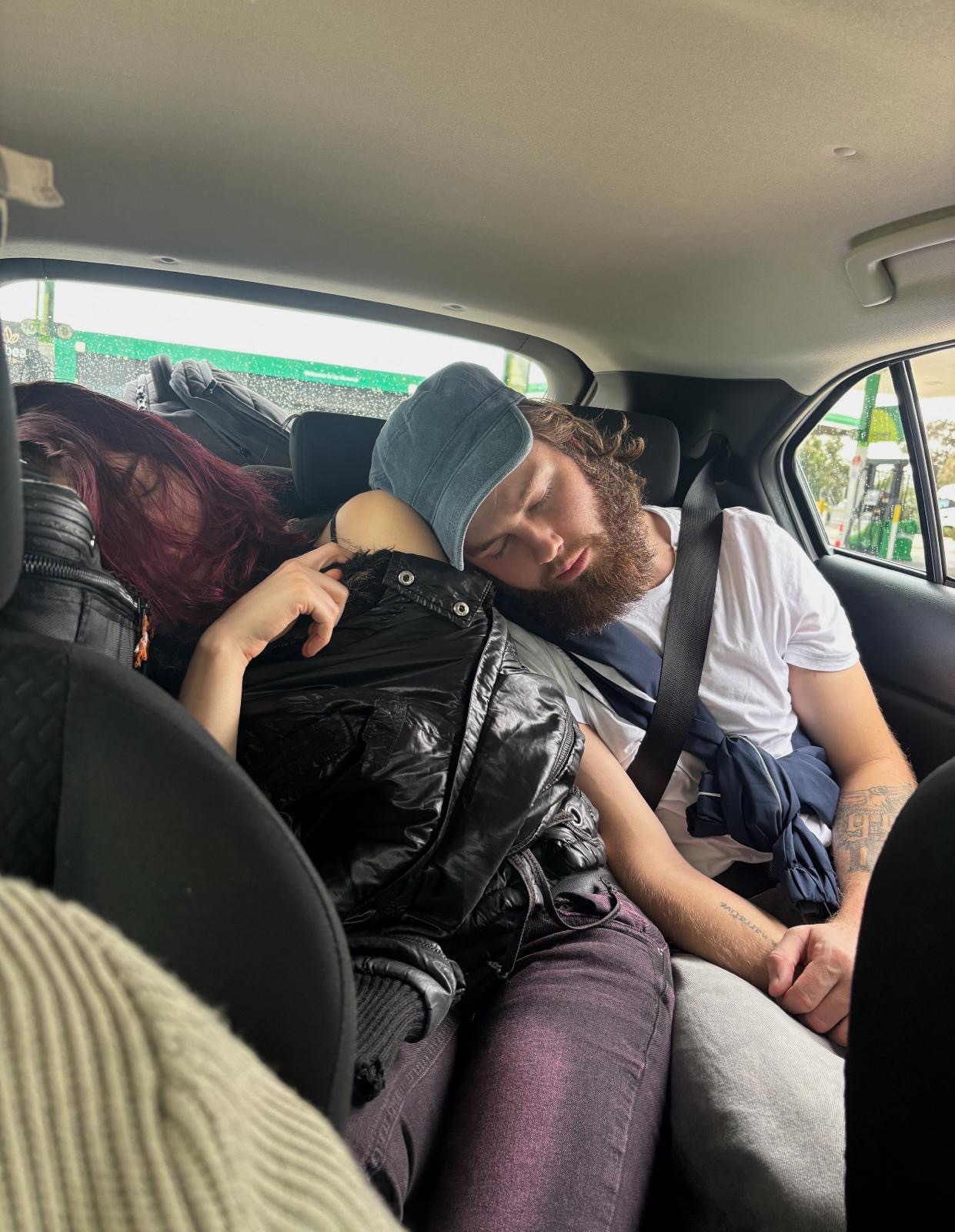Production team resting between Brillare filming locations