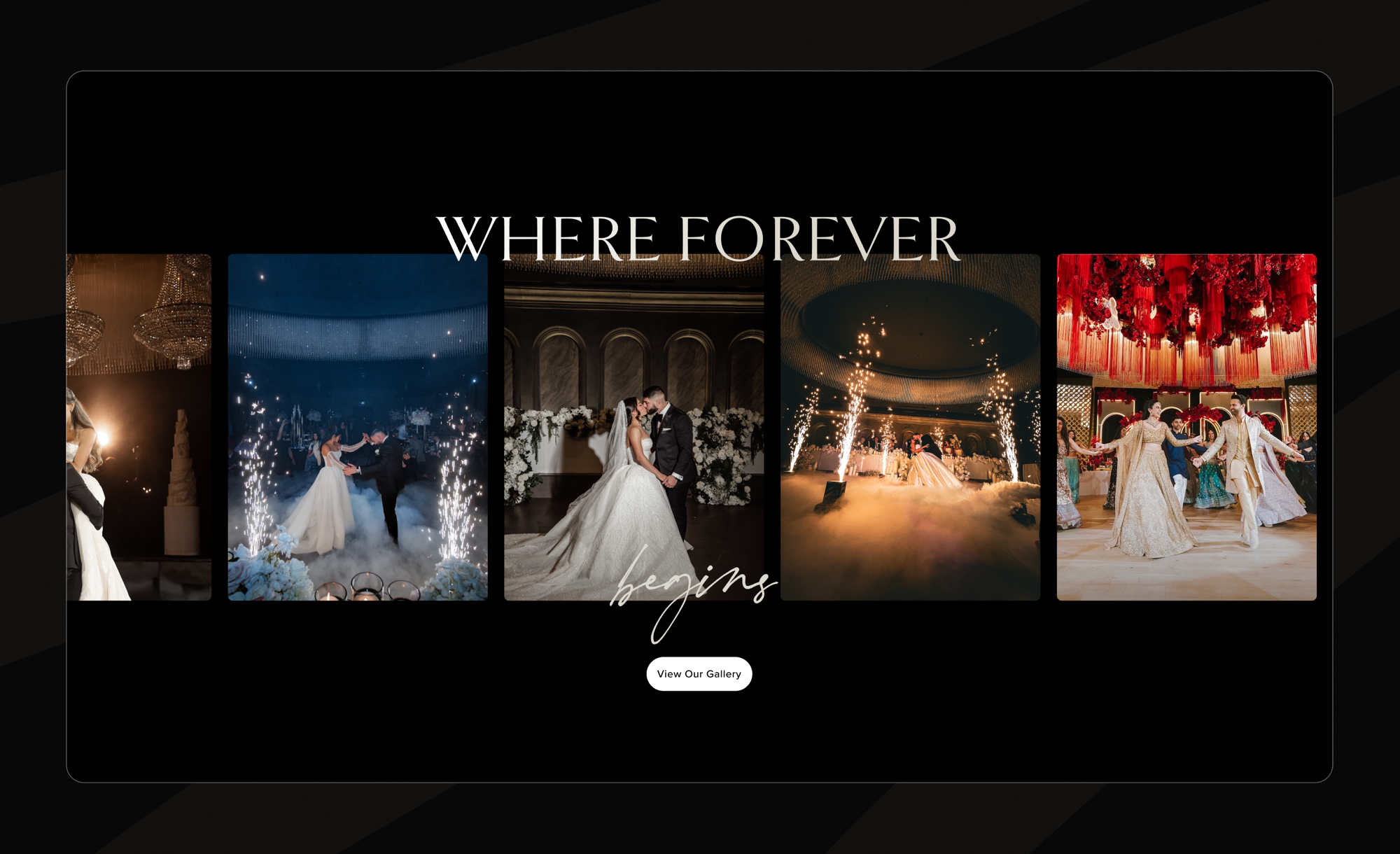 Clarence House testimonial carousel UI