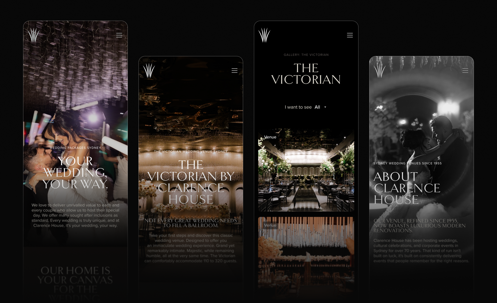 Clarence House footer and navigation visual system