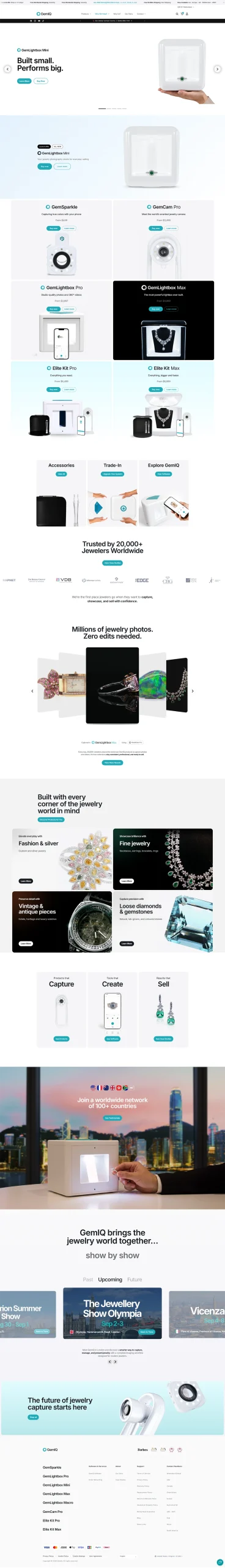 GemIQ website mockup