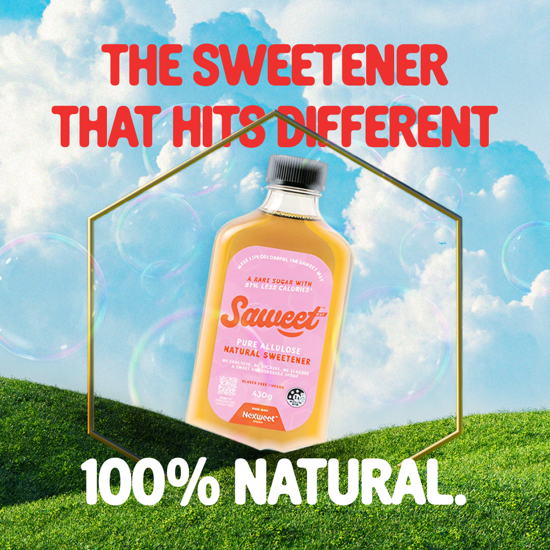 Saweet Way allulose syrup social graphic