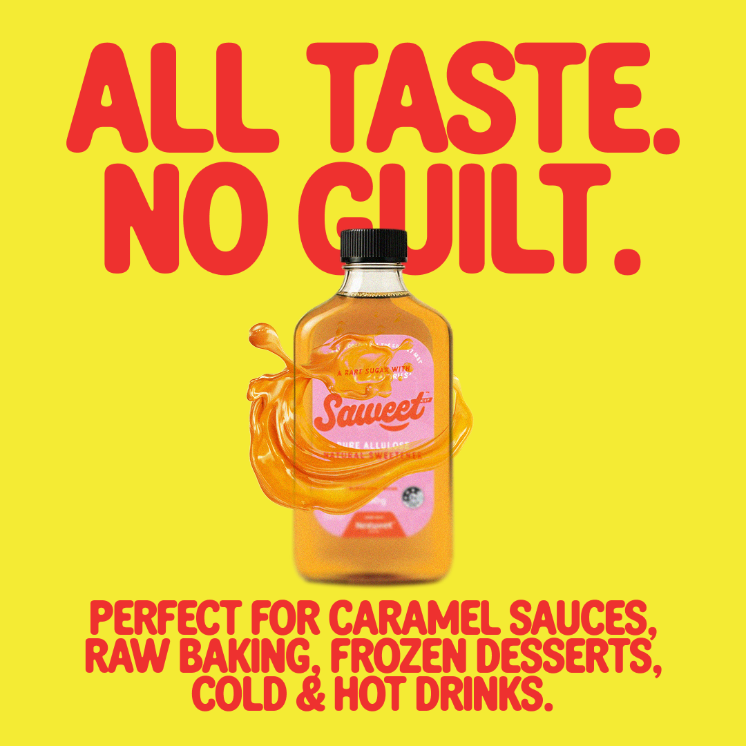 Saweet Way allulose syrup product graphic