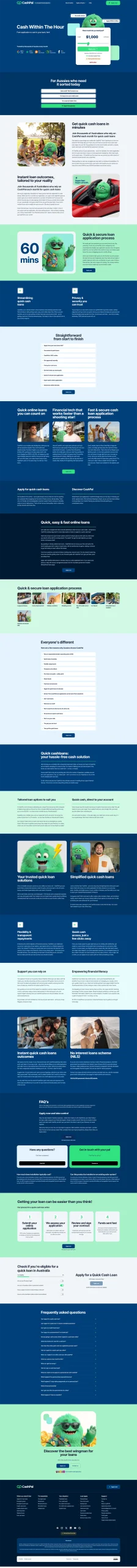 CashPal website mockup