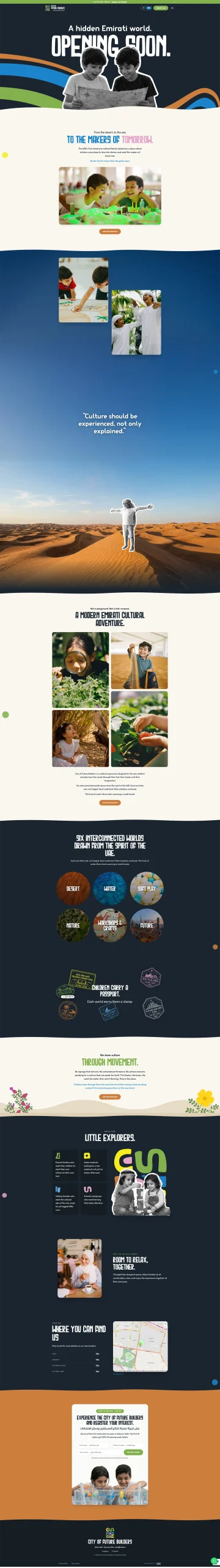 City of Future Builders website mockup