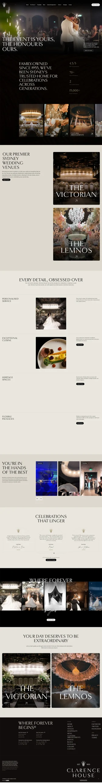Clarence House website mockup