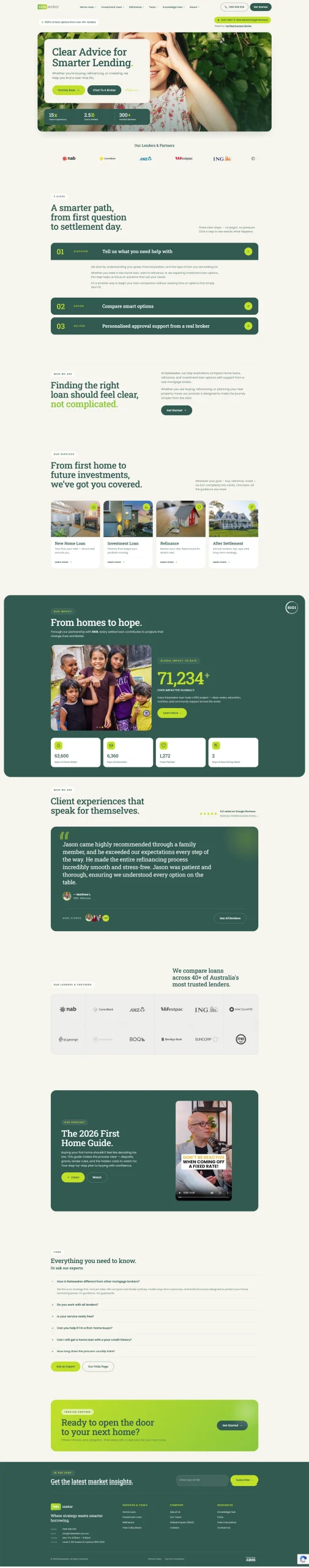 Rate Seeker website mockup